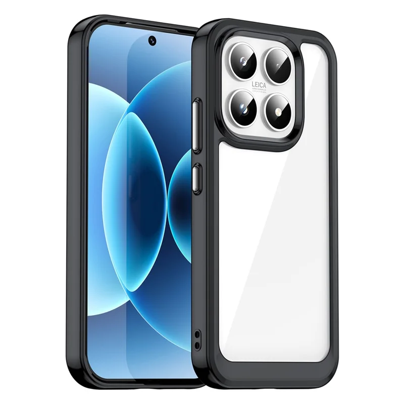 For Xiaomi 17 Case TPU + Acrylic Protective Clear Phone Cover - Black