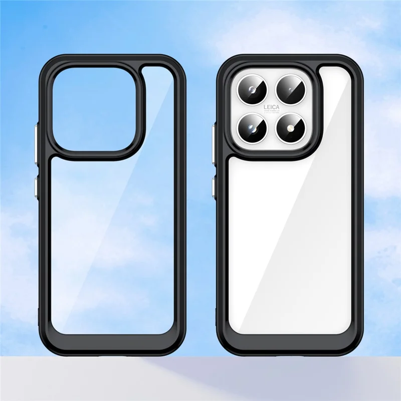 For Xiaomi 17 Case TPU + Acrylic Protective Clear Phone Cover - Black