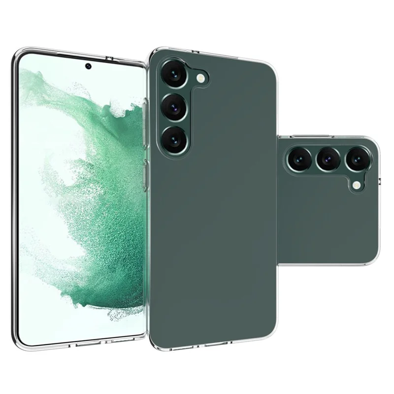 For Samsung Galaxy S23+ 10Pcs / Pack Transparent TPU Phone Back Case Inner Watermark-Free Scratch-resistant Cellphone Cover