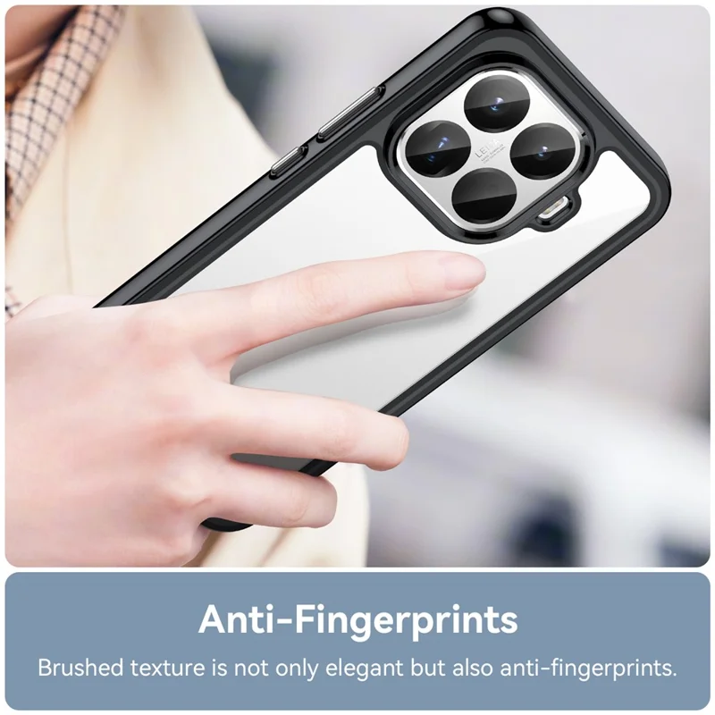 Capa Xiaomi 15T Pro - TPU + Acrílico Protetor Transparente - Preto