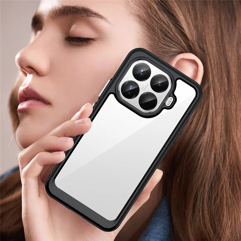 Capa Xiaomi 15T Pro - TPU + Acrílico Protetor Transparente - Preto