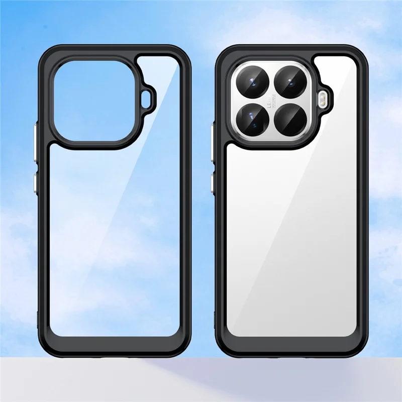 Capa Xiaomi 15T Pro - TPU + Acrílico Protetor Transparente - Preto