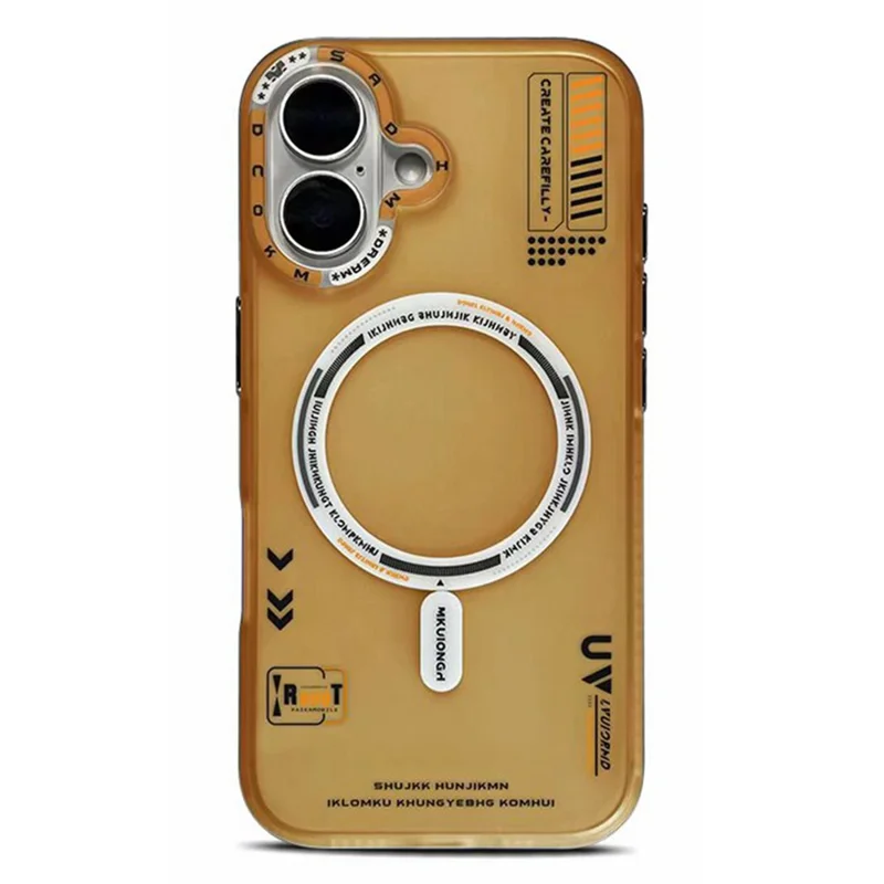 PAIKA M1 Series For iPhone 16 Case Compatible with MagSafe Matte PC + TPU Phone Cover - Titanium Gold