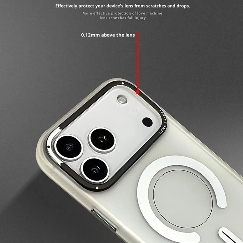 PAIKA Golden Sands Series For iPhone 17 Pro Case Compatible with MagSafe Matte PC + TPU Phone Cover - White