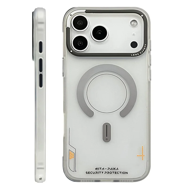 PAIKA Golden Sands Series For iPhone 17 Pro Max Case Compatible with MagSafe Matte PC + TPU Phone Cover - White