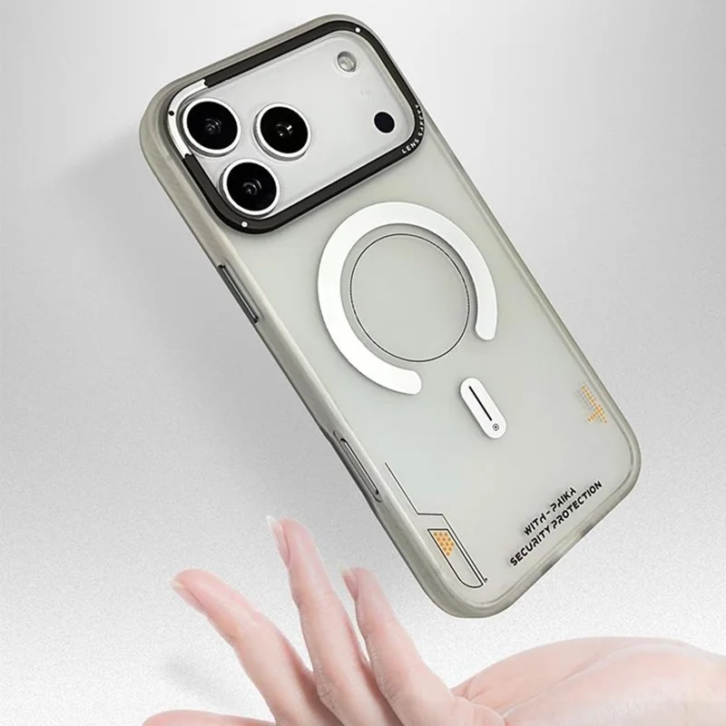 PAIKA Golden Sands Series For iPhone 17 Pro Max Case Compatible with MagSafe Matte PC + TPU Phone Cover - White