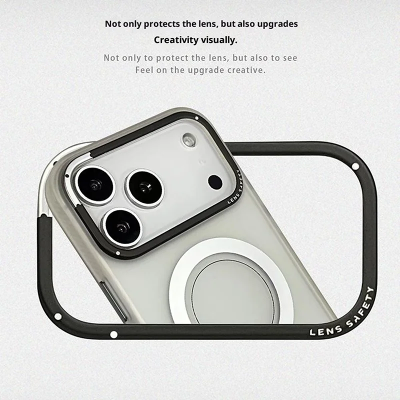 PAIKA Golden Sands Series For iPhone 17 Pro Max Case Compatible with MagSafe Matte PC + TPU Phone Cover - White