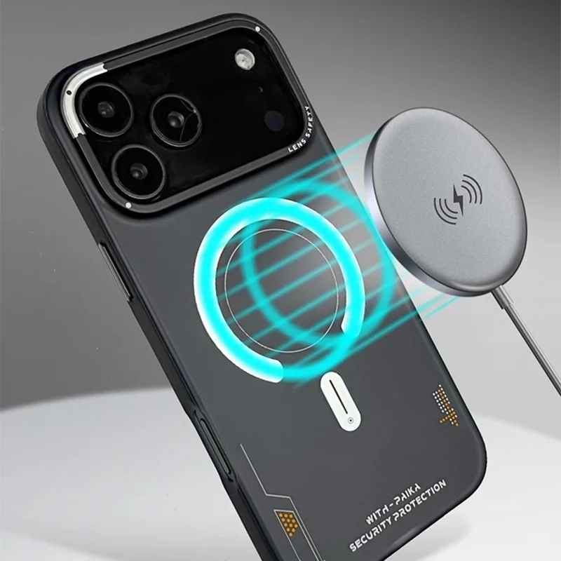 PAIKA Golden Sands Series For iPhone 17 Pro Max Case Compatible with MagSafe Matte PC + TPU Phone Cover - White