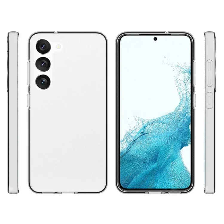 For Samsung Galaxy S23 10Pcs  /  Pack Transparent TPU Phone Back Case Inner Watermark-Free Cellphone Cover