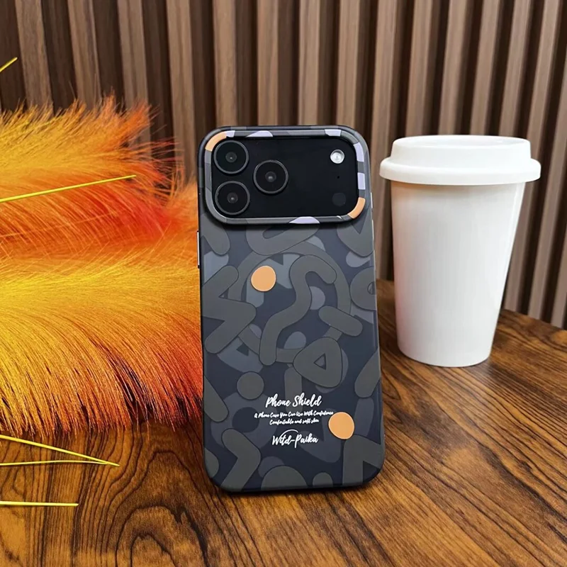 PAIKA Graffiti Series For iPhone 17 Pro Case Compatible with MagSafe PC + TPU Phone Cover - Black