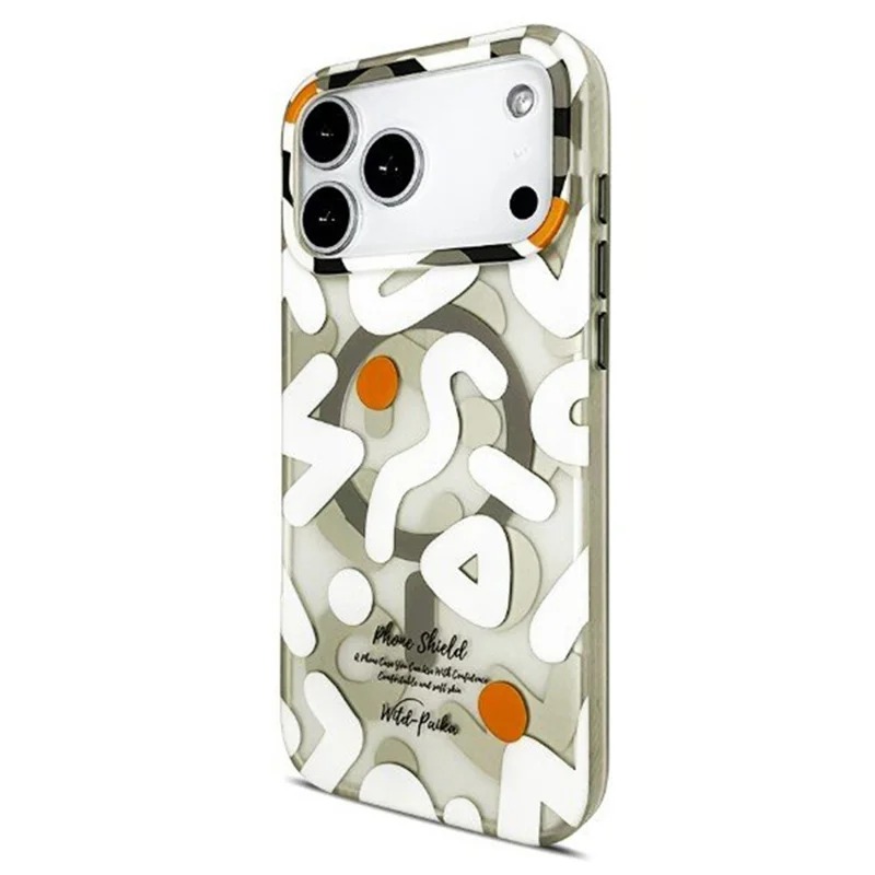 PAIKA Graffiti Series For iPhone 17 Pro Case Compatible with MagSafe PC + TPU Phone Cover - White