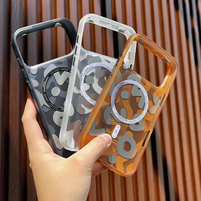 PAIKA Graffiti Series For iPhone 17 Pro Case Compatible with MagSafe PC + TPU Phone Cover - White