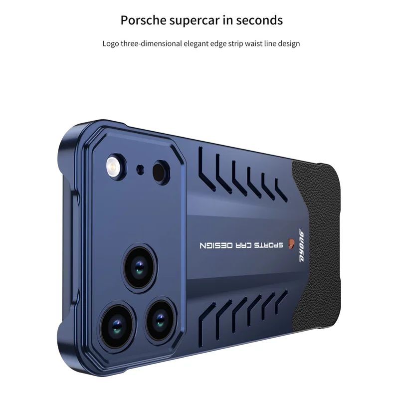 DYONG For iPhone 17 Pro Metal Case Snap-Open Design Heat Dissipation Shockproof Phone Cover - Orange