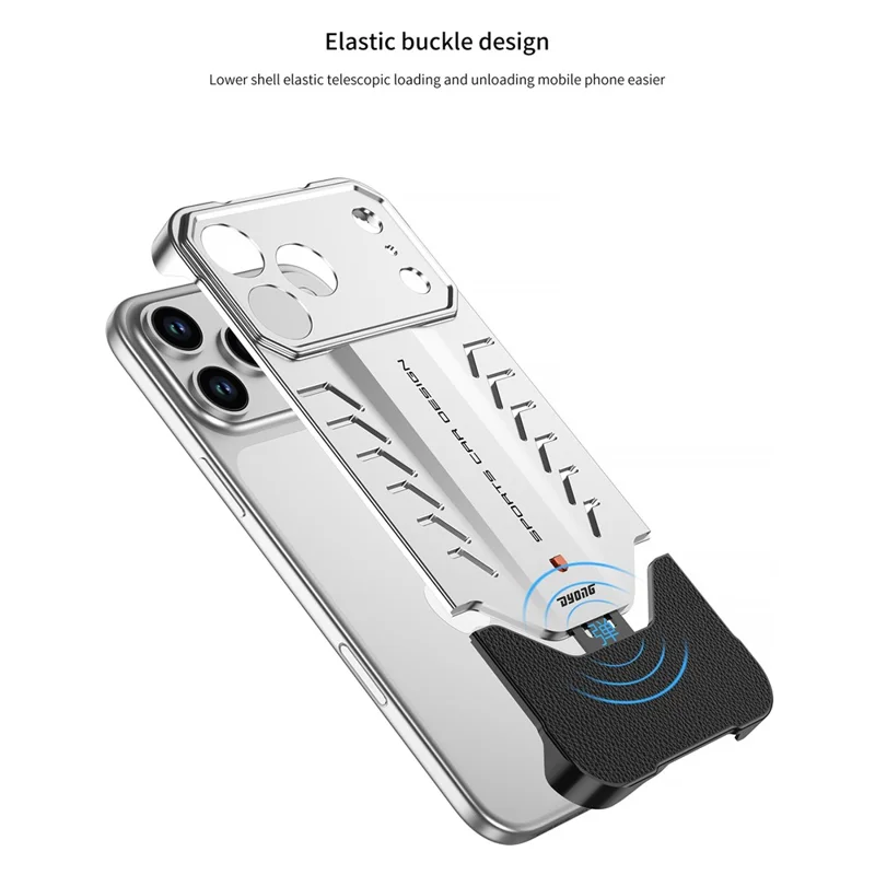 DYONG For iPhone 17 Pro Metal Case Snap-Open Design Heat Dissipation Shockproof Phone Cover - Orange