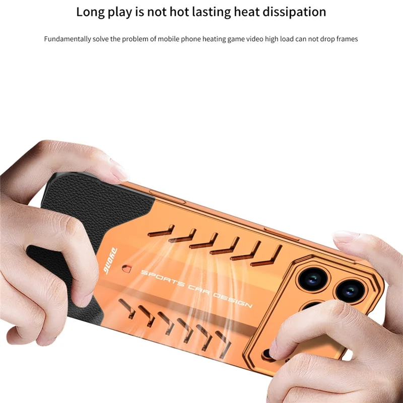 DYONG For iPhone 17 Pro Metal Case Snap-Open Design Heat Dissipation Shockproof Phone Cover - Orange