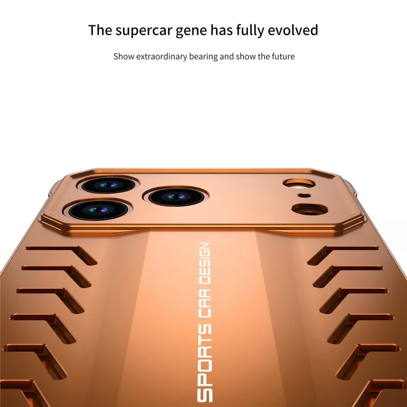 DYONG For iPhone 17 Pro Metal Case Snap-Open Design Heat Dissipation Shockproof Phone Cover - Orange