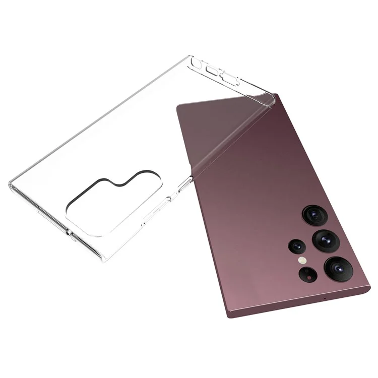 Anti-drop Transparent TPU Phone Case For Samsung Galaxy S23 Ultra 10Pcs / Pack Inner Watermark-Free Cellphone Back Cover