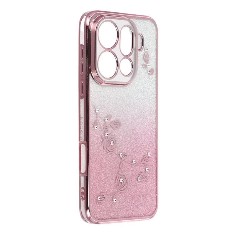 KADEM voor Oppo Find X9 Pro 5G hoesje Bloem TPU Flexibele Gradiënt Telefoonhoes - Roze Goud