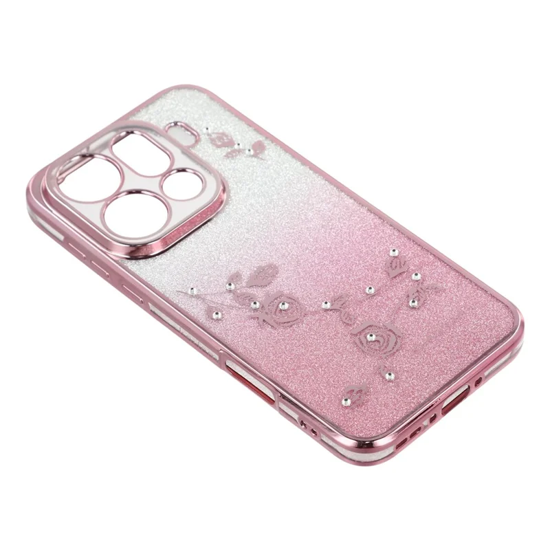 KADEM voor Oppo Find X9 Pro 5G hoesje Bloem TPU Flexibele Gradiënt Telefoonhoes - Roze Goud