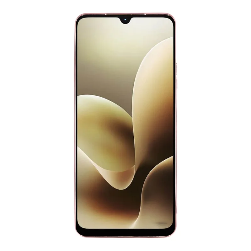 KADEM Per Motorola Moto G06 4G Custodia Anello Supporto TPU Fiori Copertura del Telefono Gradiente Glitter - Oro Rosa