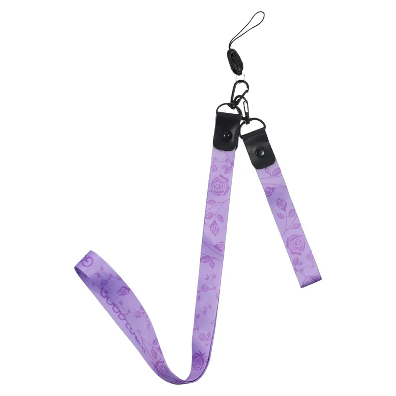 Capa de telefone KADEM For Honor Magic8 5G com padrão de flor, TPU gradiente e cordões - Roxo