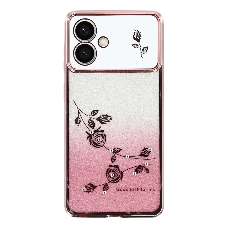KADEM Для чехла Samsung Galaxy S26 Edge Цветочный гибкий градиентный чехол TPU для телефона - Розовое золото