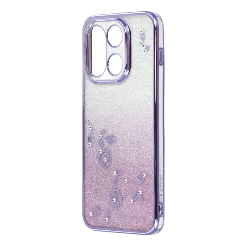 KADEM voor OnePlus 15 5G-hoesje Bloem TPU Flexibele Gradiënttelefoonhoes - Paars