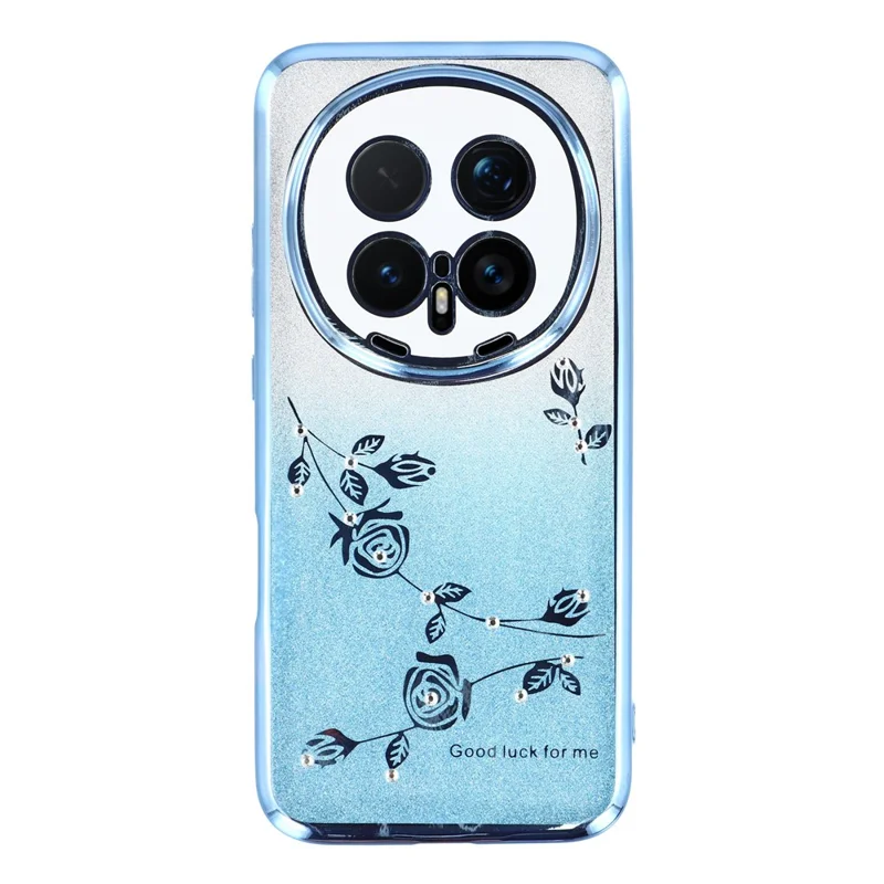 KADEM For Honor Magic8 Pro 5G Case Flower TPU Flexible Gradient Phone Cover - Blue