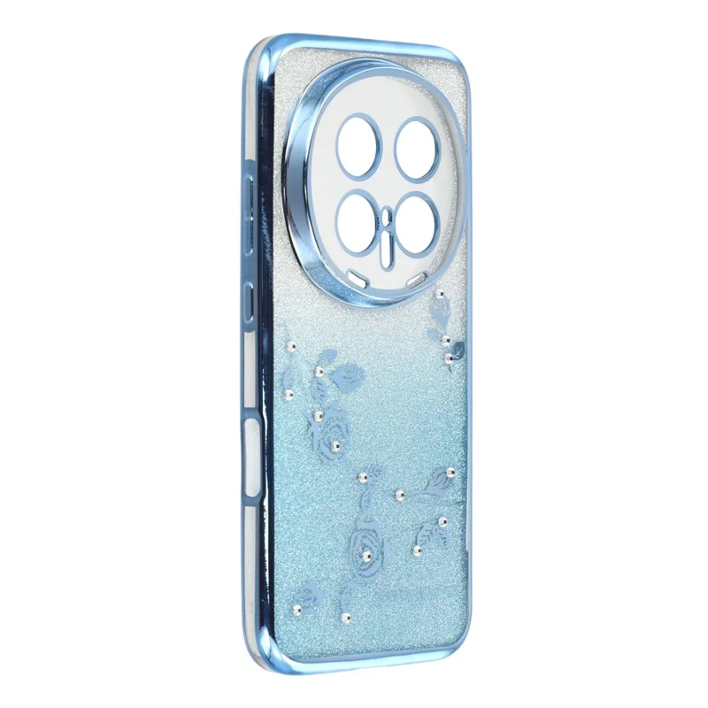 KADEM For Honor Magic8 Pro 5G Case Flower TPU Flexible Gradient Phone Cover - Blue