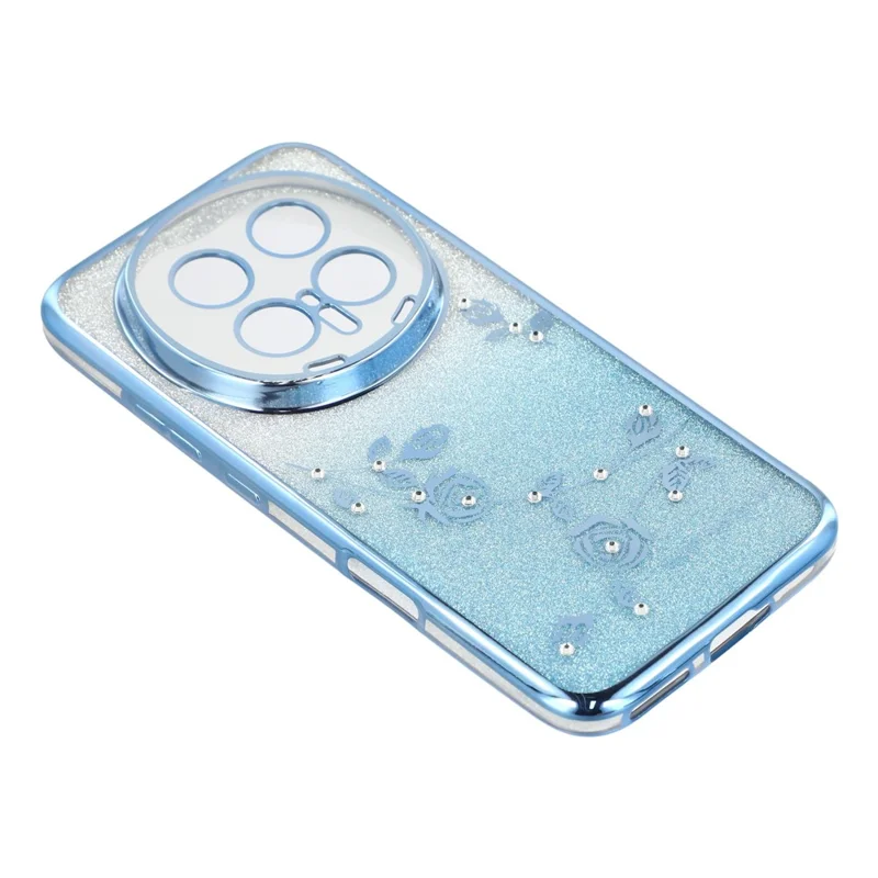 KADEM For Honor Magic8 Pro 5G Case Flower TPU Flexible Gradient Phone Cover - Blue