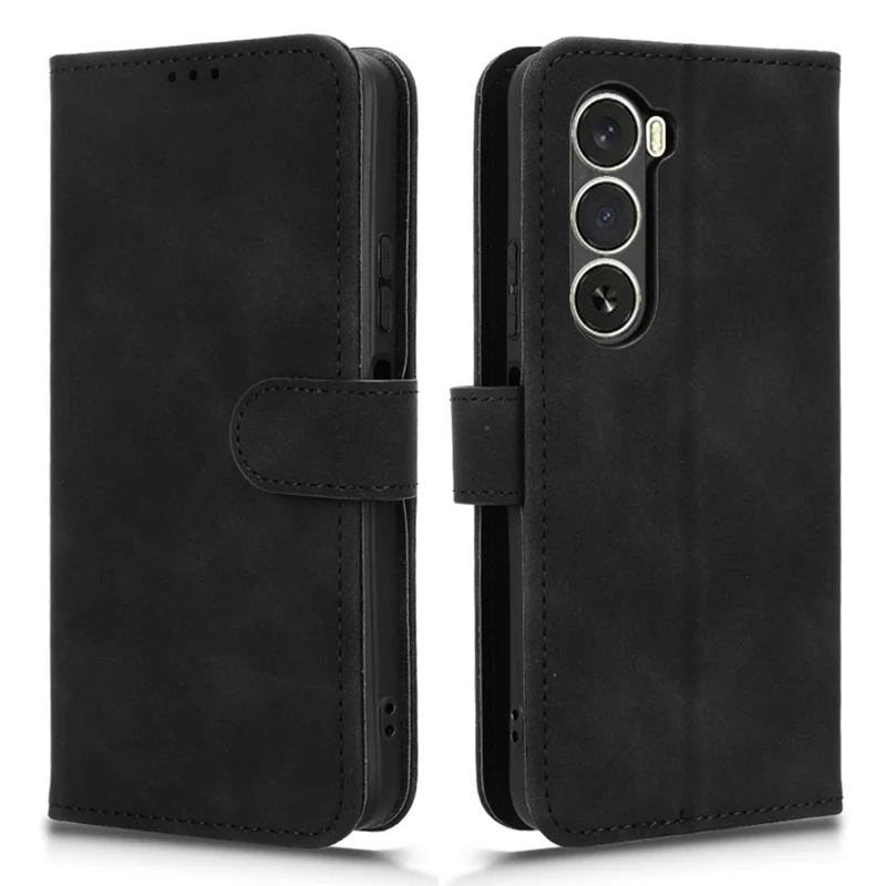 Folia do itel A100 4G, etui skórzane z funkcją portfela, antypoślizgowe, z uchwytem do zawieszania, kolor czarny