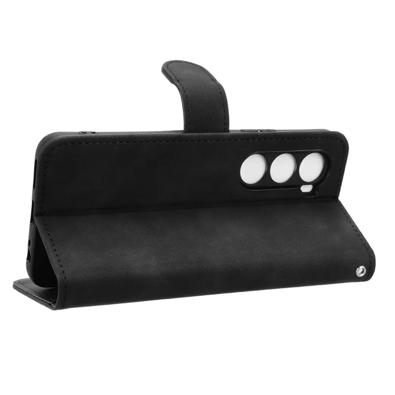 Folia do itel A100 4G, etui skórzane z funkcją portfela, antypoślizgowe, z uchwytem do zawieszania, kolor czarny