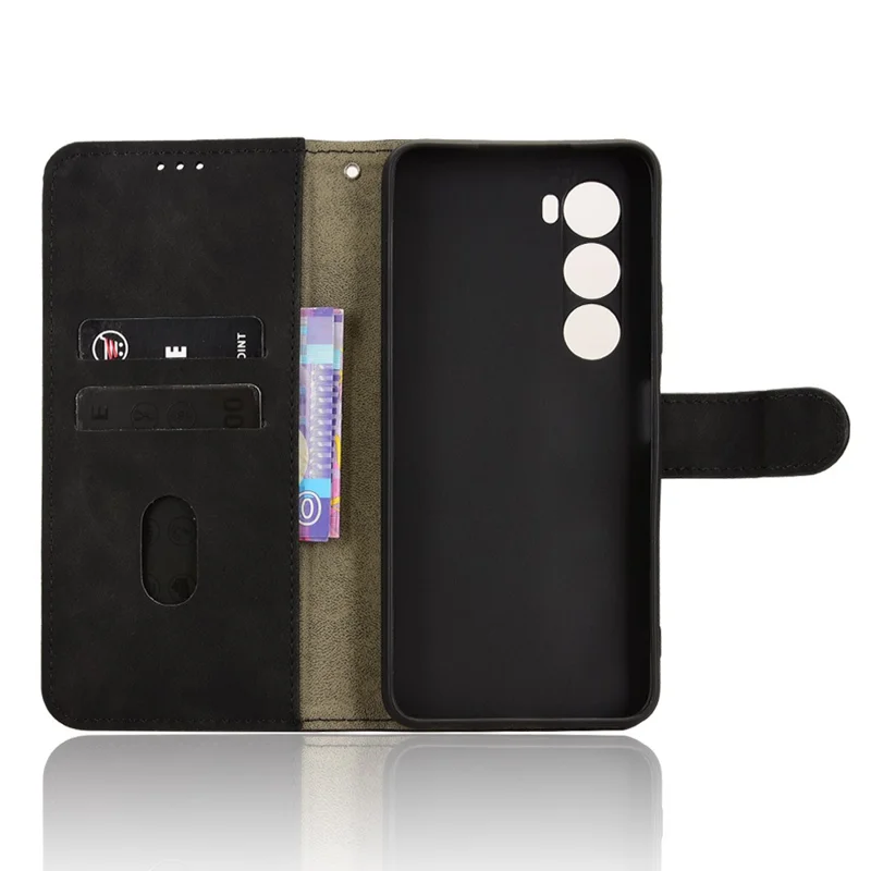 Folia do itel A100 4G, etui skórzane z funkcją portfela, antypoślizgowe, z uchwytem do zawieszania, kolor czarny