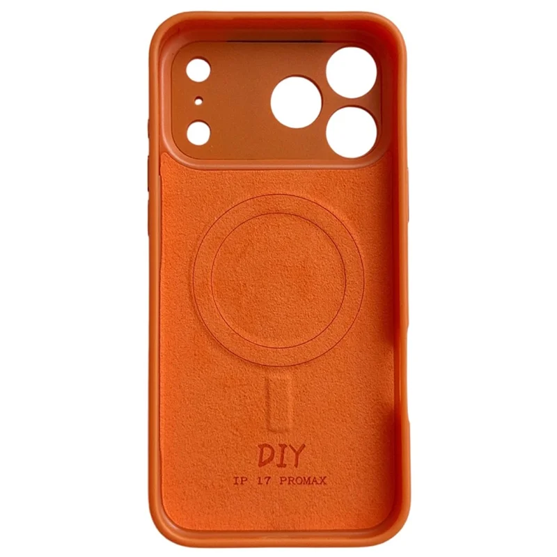 For iPhone 17 Pro Max Smart E-Ink Magnetic Case 4 Color HD 4 inch Display NFC DIY Customized Screen - Orange