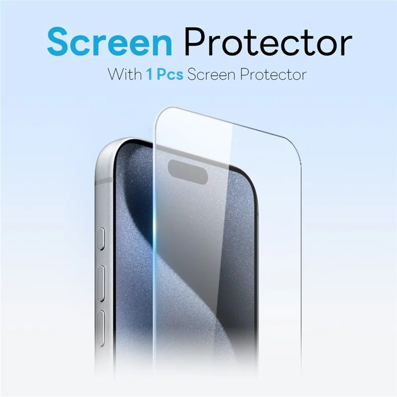 NORTHJO Für iPhone 15 Pro Max Hülle Kompatibel mit MagSafe PC + TPU Telefonabdeckung mit gehärtetem Glasfilm - Transparent