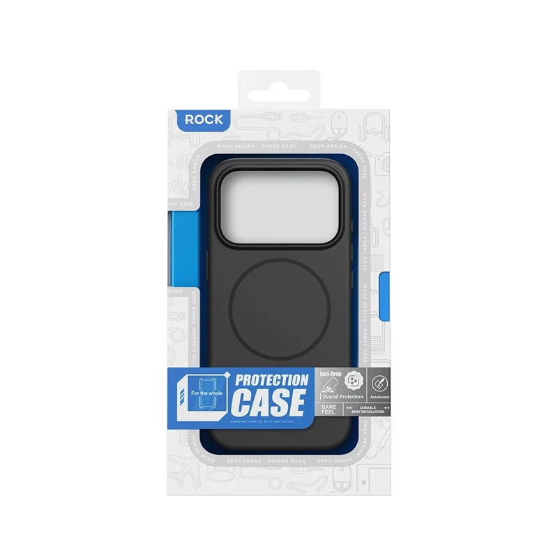ROCK For iPhone 17 Pro Case Compatible with MagSafe Matte Shockproof TPU PC Phone Cover - Grey