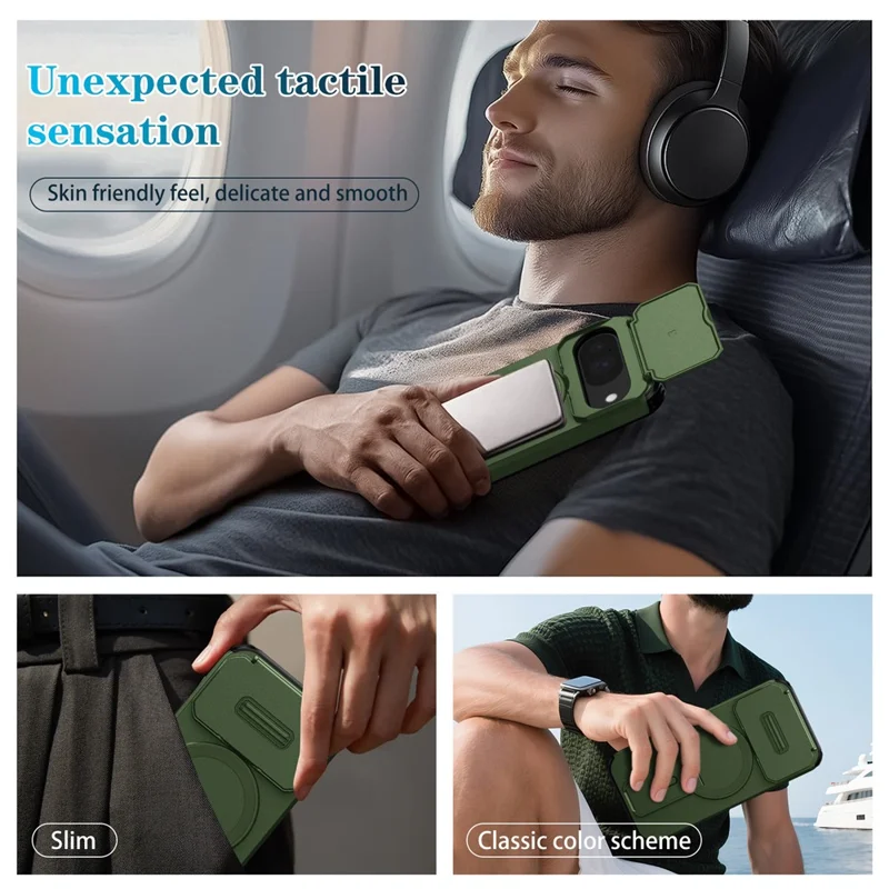 Kickstand Case for Google Pixel 10 Pro / 10 / 9 Pro / 9 PC + TPU Camera Slider Phone Cover Magnetic Case - Green