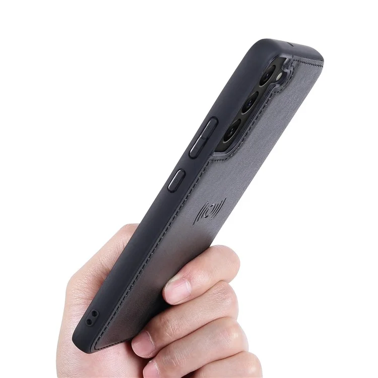 Serie Hanman Miro2 Para Samsung Galaxy S22+ 5G Detraqueable 2 en 1 Case de Teléfono Magnetic Cover PU Leather Stand Protective Protective - Negro