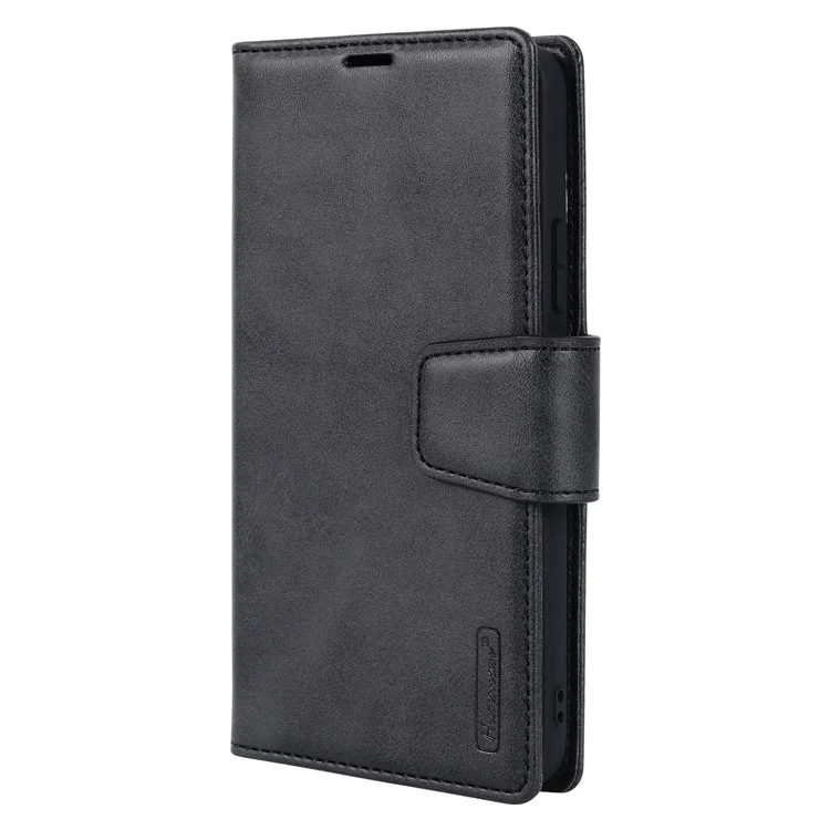 Serie Hanman Miro2 Para Samsung Galaxy S22+ 5G Detraqueable 2 en 1 Case de Teléfono Magnetic Cover PU Leather Stand Protective Protective - Negro