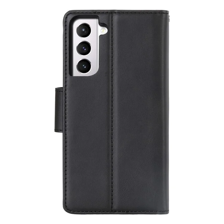 Serie Hanman Miro2 Para Samsung Galaxy S22+ 5G Detraqueable 2 en 1 Case de Teléfono Magnetic Cover PU Leather Stand Protective Protective - Negro