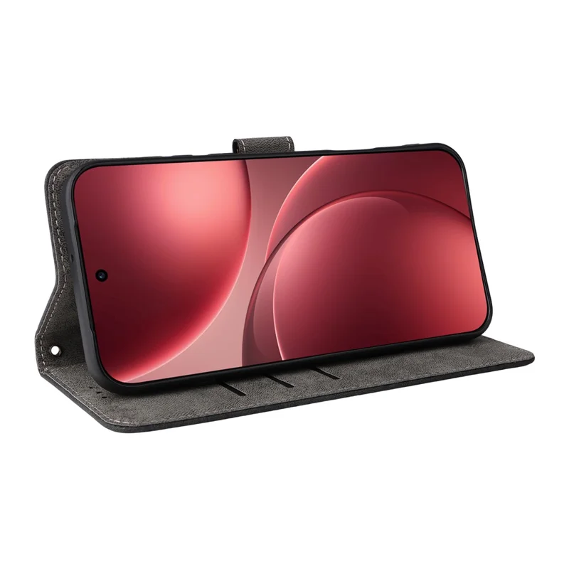 Obudowa dla Oppo Find X9 Pro 5G, portfelowa obudowa z blokadą RFID, pokrowiec z syntetycznej skóry PU z podstawką i paskiem - Czarny