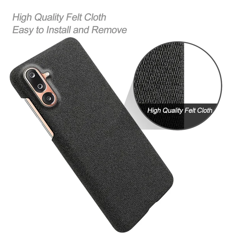Funda para Samsung Galaxy M36 5G, Textura de Tela, Protección Antiarañazos, Cubierta Trasera de PC - Negro