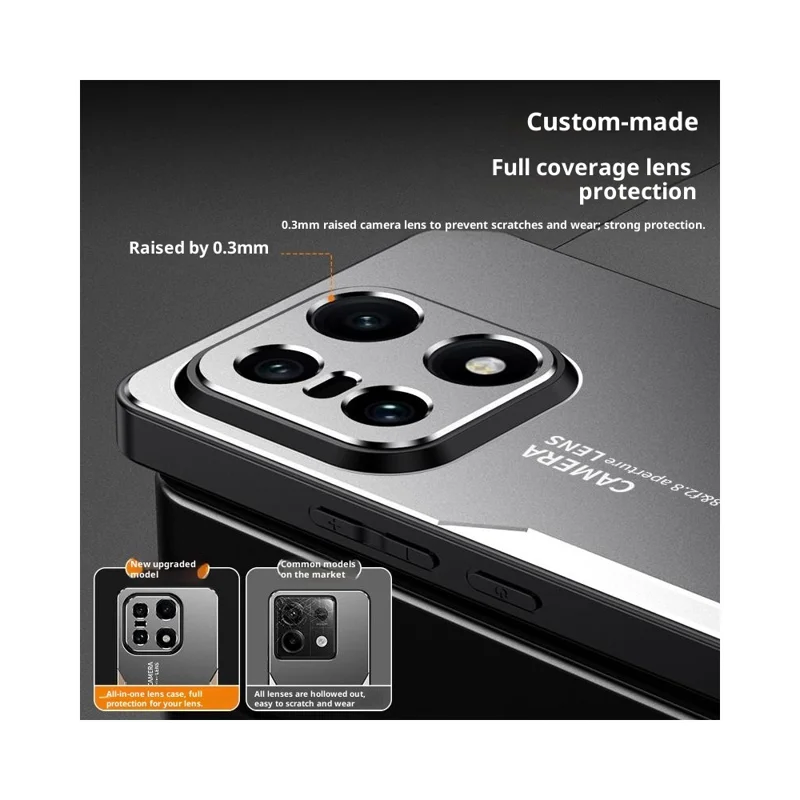 For OnePlus 15 5G Phone Case Aluminium Alloy TPU PC Back Cover - Gold