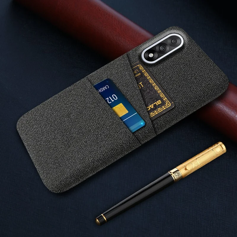 Funda para OnePlus Nord 5 5G / Ace 5 Ultra 5G Tela + Cubierta de teléfono dura de PC con ranuras para dos tarjetas - Negro