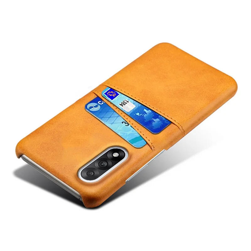 Für OnePlus Nord 5 5G / Ace 5 Ultra 5G Hülle Dual-Kartensteckplätze PU-Leder + Hartplastik-Handyhülle - Orange