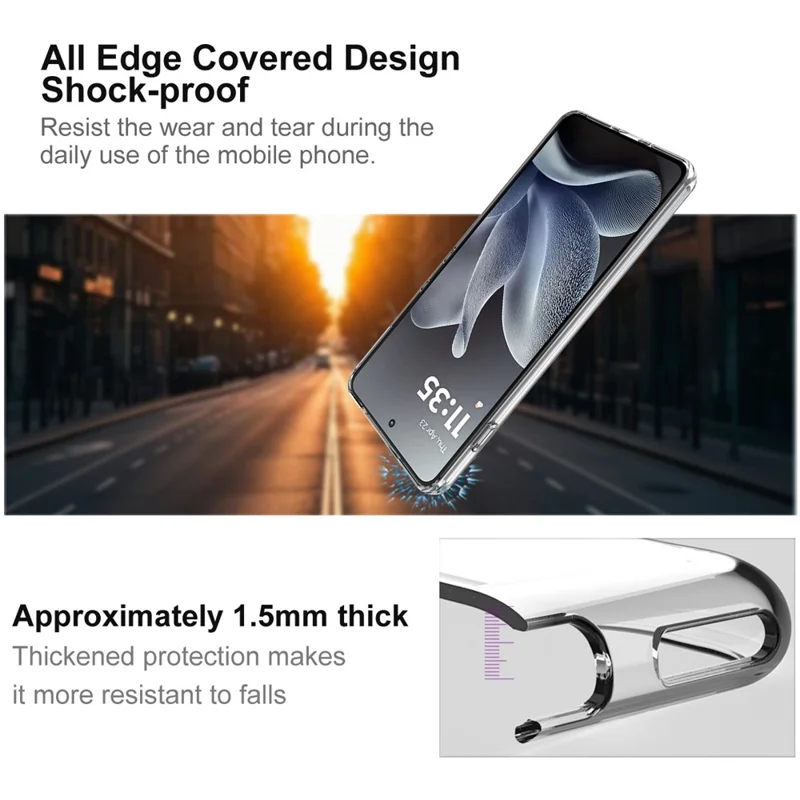 Série IMAK UX-10 pour Motorola Edge 70 5G Étui de téléphone portable en TPU souple Housse de protection arrière