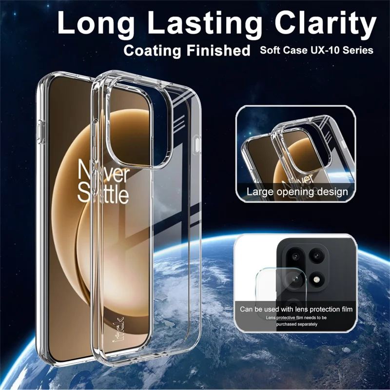 IMAK UX-10 Series For OnePlus 15 5G Clear Phone Case Soft TPU Mobile Back Cover
