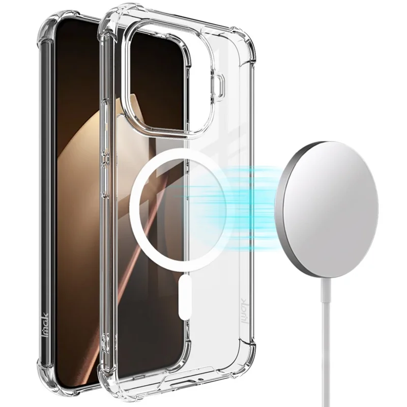 IMAK til Xiaomi 15T Pro skånlægning kompatibel med MagSafe PC + TPU beskyttende bagside til telefon