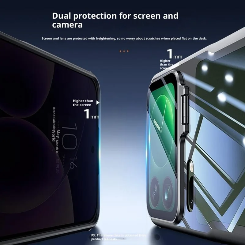 For Xiaomi 17 Pro Case PC + TPU Clear Phone Shell with Glass Lens Cover Kickstand