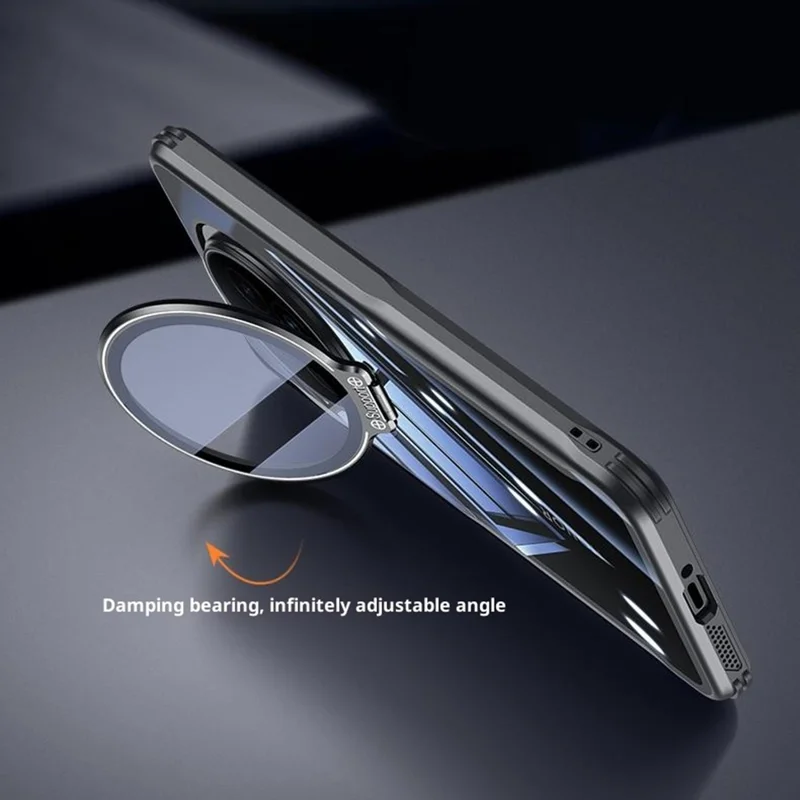 Capa para Honor Magic8 Pro 5G, PC + TPU transparente com capa de lente de vidro e suporte